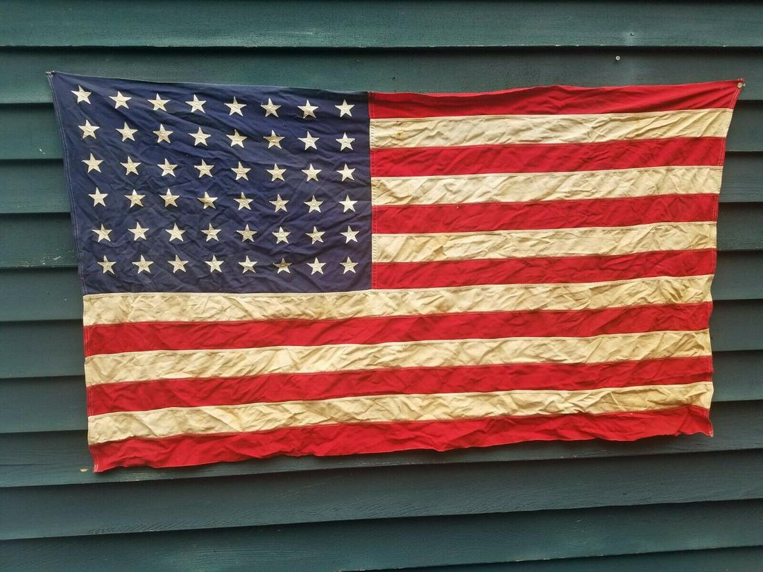 48 Star Flag Sewn Wwii 55 X 32 (1 of 5)