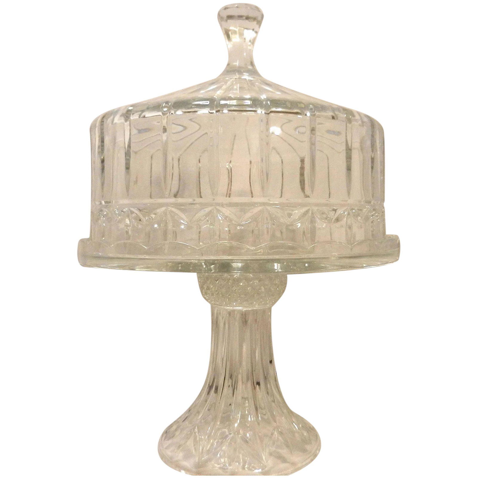 1970s Shannon Godinger Olympia Crystal Domed Footed Cake Plate/saver (1 of 12)