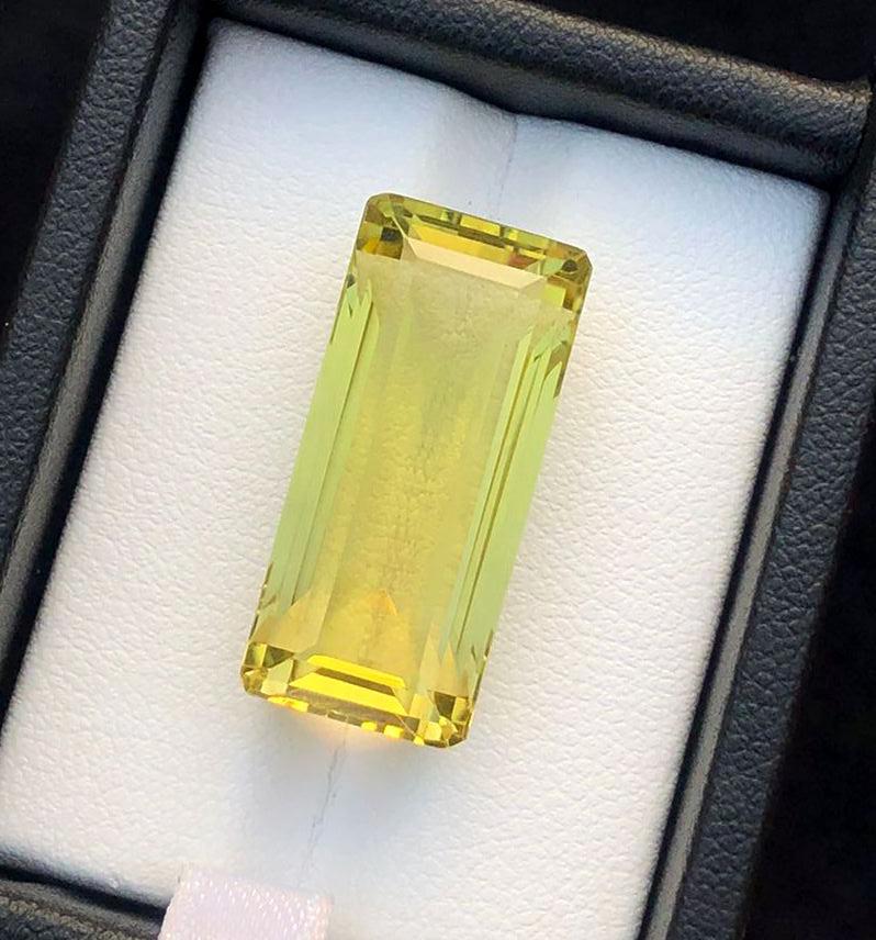 24 Carats Natural Lemon Quartz: Title: 24 Carats Natural Lemon Quartz Gemstones: Lemon Quartz Carat Weights: 24 Carats Size/Dimensions: 24x11x10 MM Additional Information: Natural Reserve: $60.00 Shipping: Domestic: Flat-rate of $1