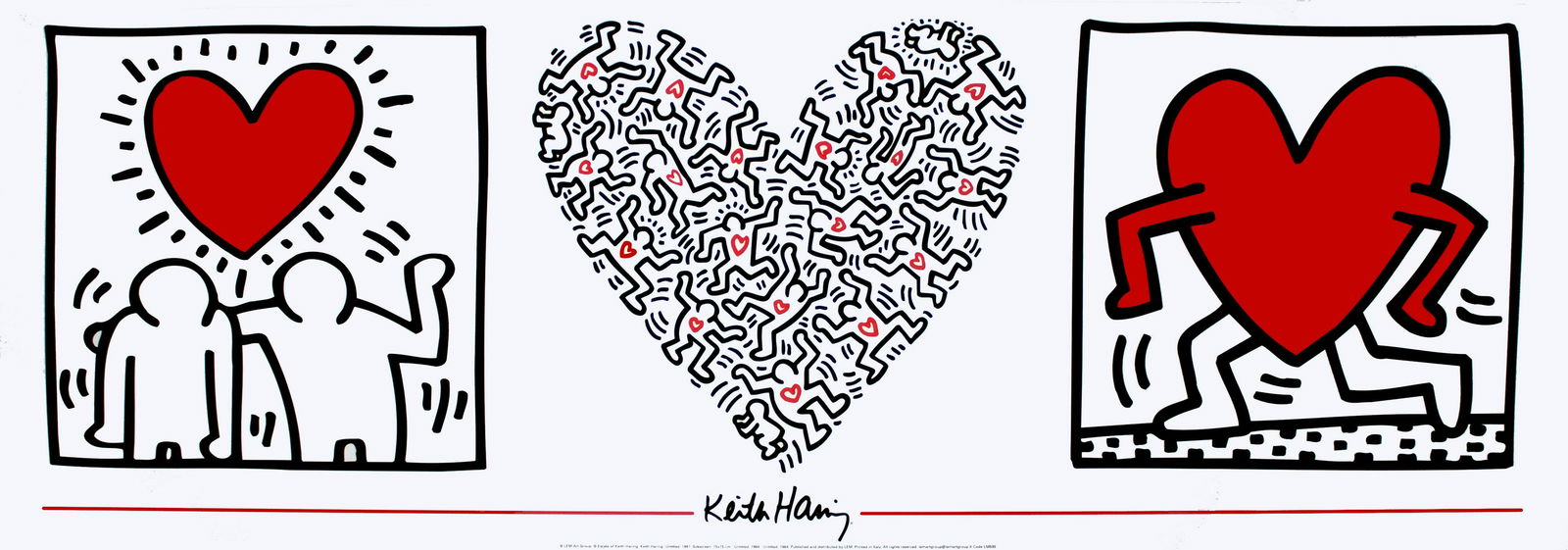 Keith Haring - Untitled (1987) - 1989 Offset Lithograph 13" x 37.5" (1 of 1)