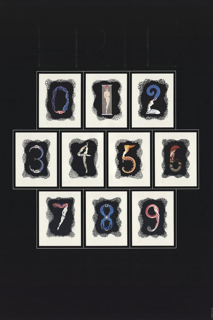 Erte - Numbers - 1981 Offset Lithograph 36" x 24" (1 of 1)