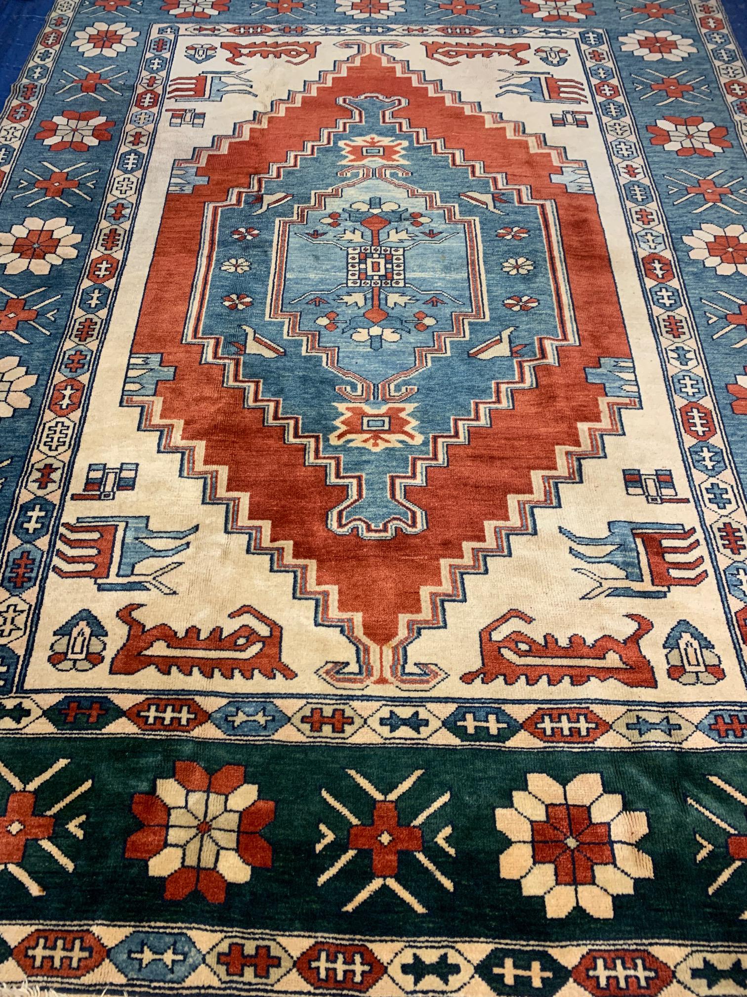 Hand Knotted Persian Heriz 10.7x7.10 ft (1 of 11)