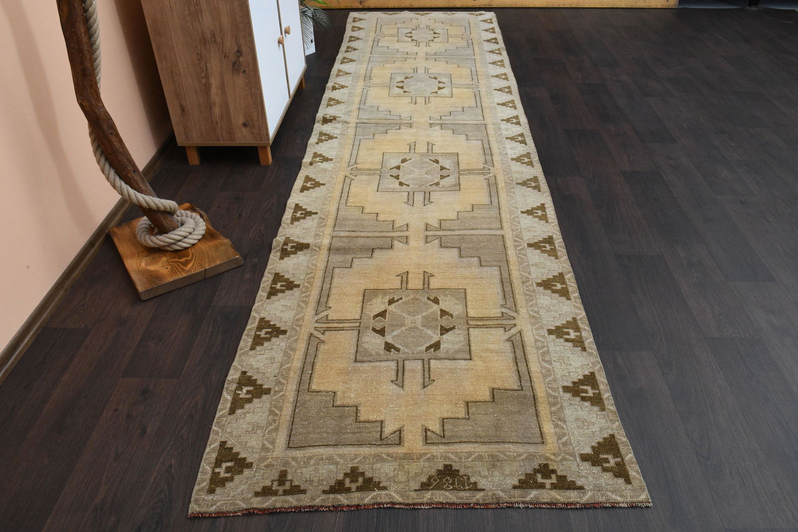 2.3x9.4 Ft Turkish runner, Oushak runner, Hallway rug (1 of 10)