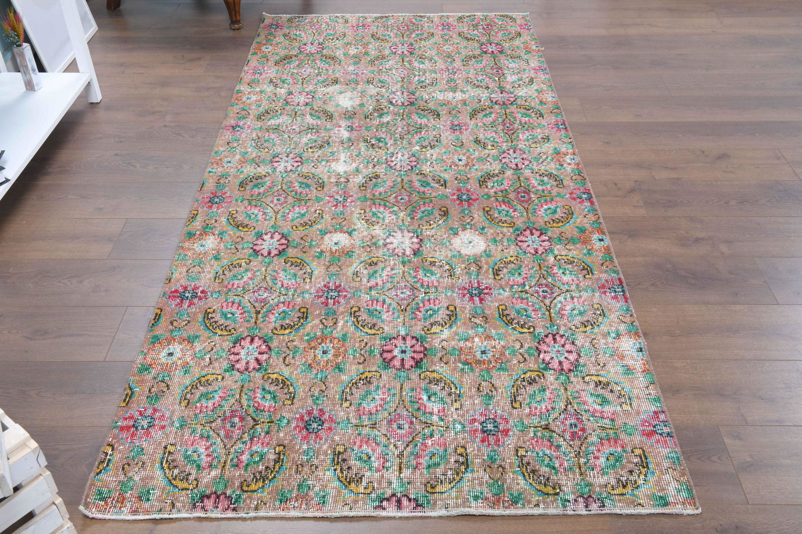 3'8x8'3 ft, IKAT, COLORFUL RUG, Turkish Rug, Area Rug, (1 of 8)