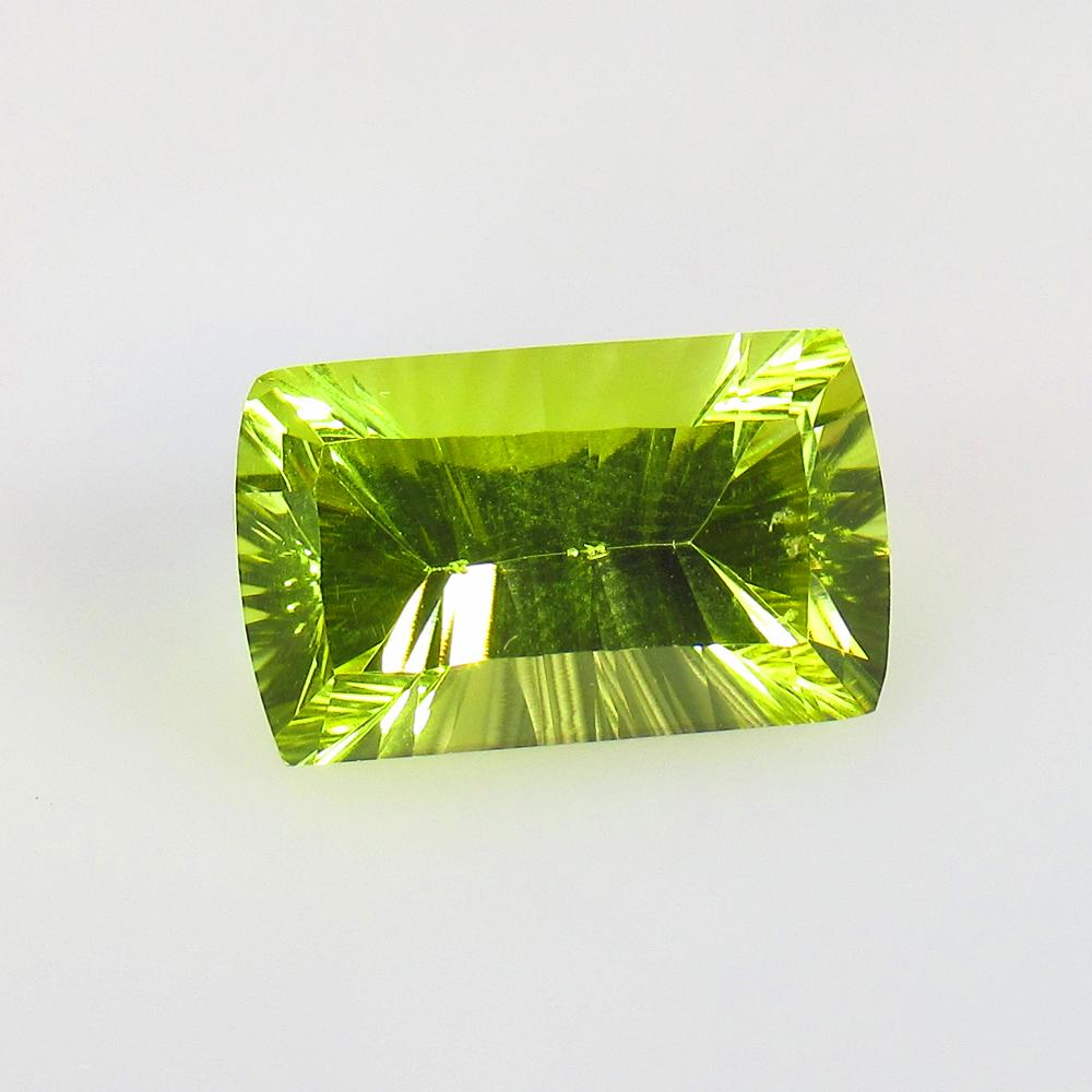 8.54 Ctw Natural Lemon Quartz Concave Cut: No Reserve! Title: 8.54 Ctw Natural Lemon Quartz Concave Cut Stone Clarity: VVS Gemstones: Natural Lemon Quartz Size/Dimensions: 8.54 Carat Weights: 16.00 x 9.80 x 8.00 mm Additional Information: Top 