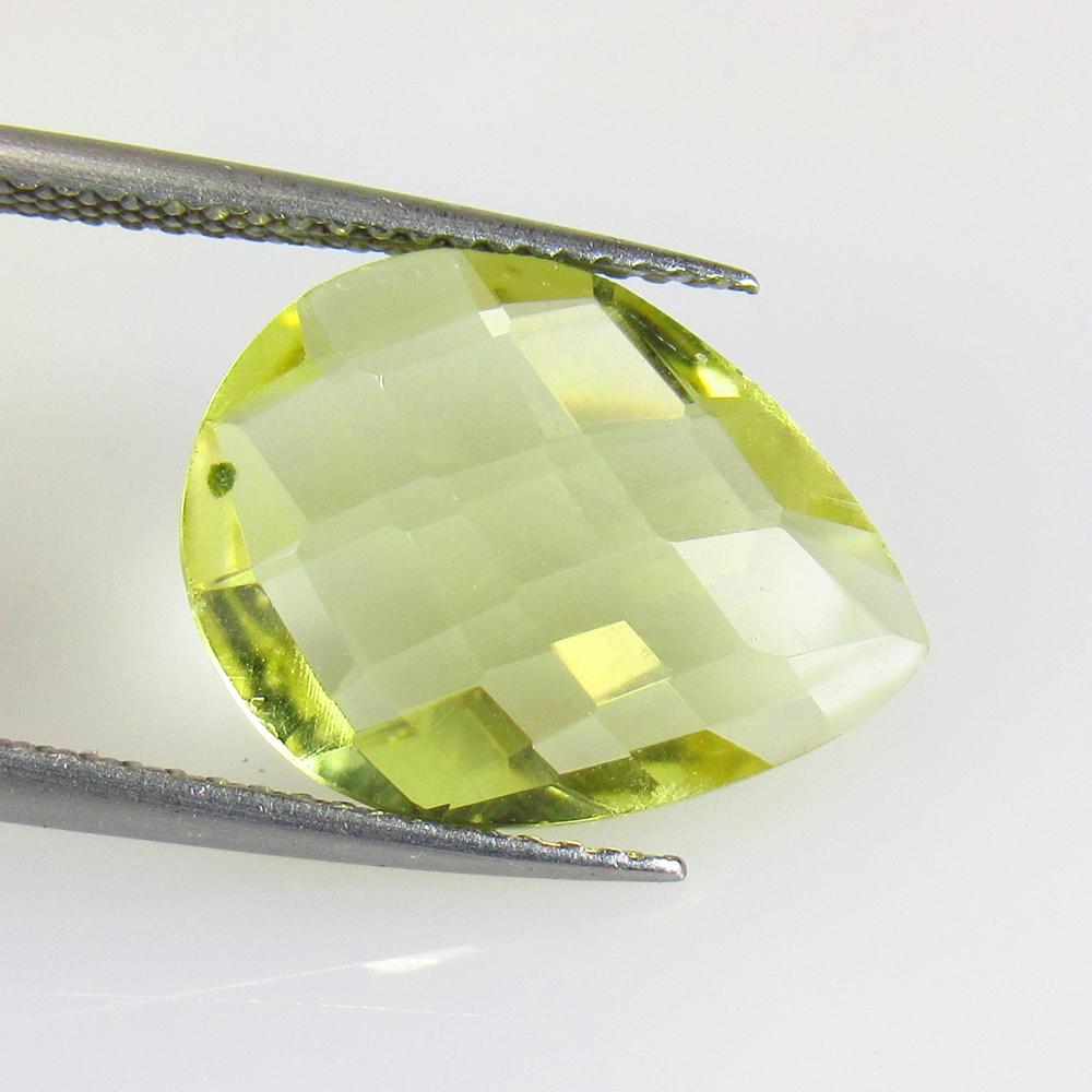 5.78 Ctw Natural Lemon Quartz Pear Checkerboard Cut: No Reserve! Title: 5.78 Ctw Natural Lemon Quartz Pear Checkerboard Cut Stone Clarity: VVS Gemstones: Natural Lemon Quartz Size/Dimensions: 5.78 Carat Weights: 16.00 x 12.00 x 5.50 mm Additional Inform