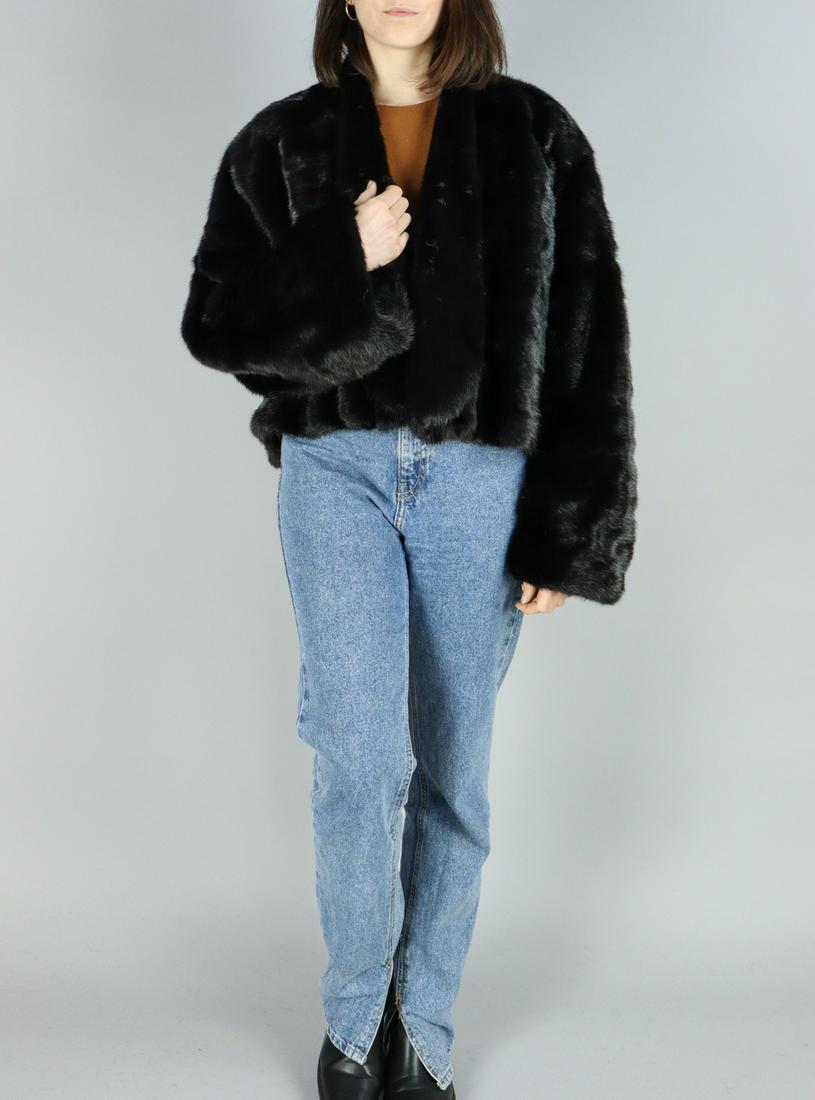SAGA DARK MINK FUR BOLLERO EU: 2 XL - 3 XL ; US: 24 (1 of 10)
