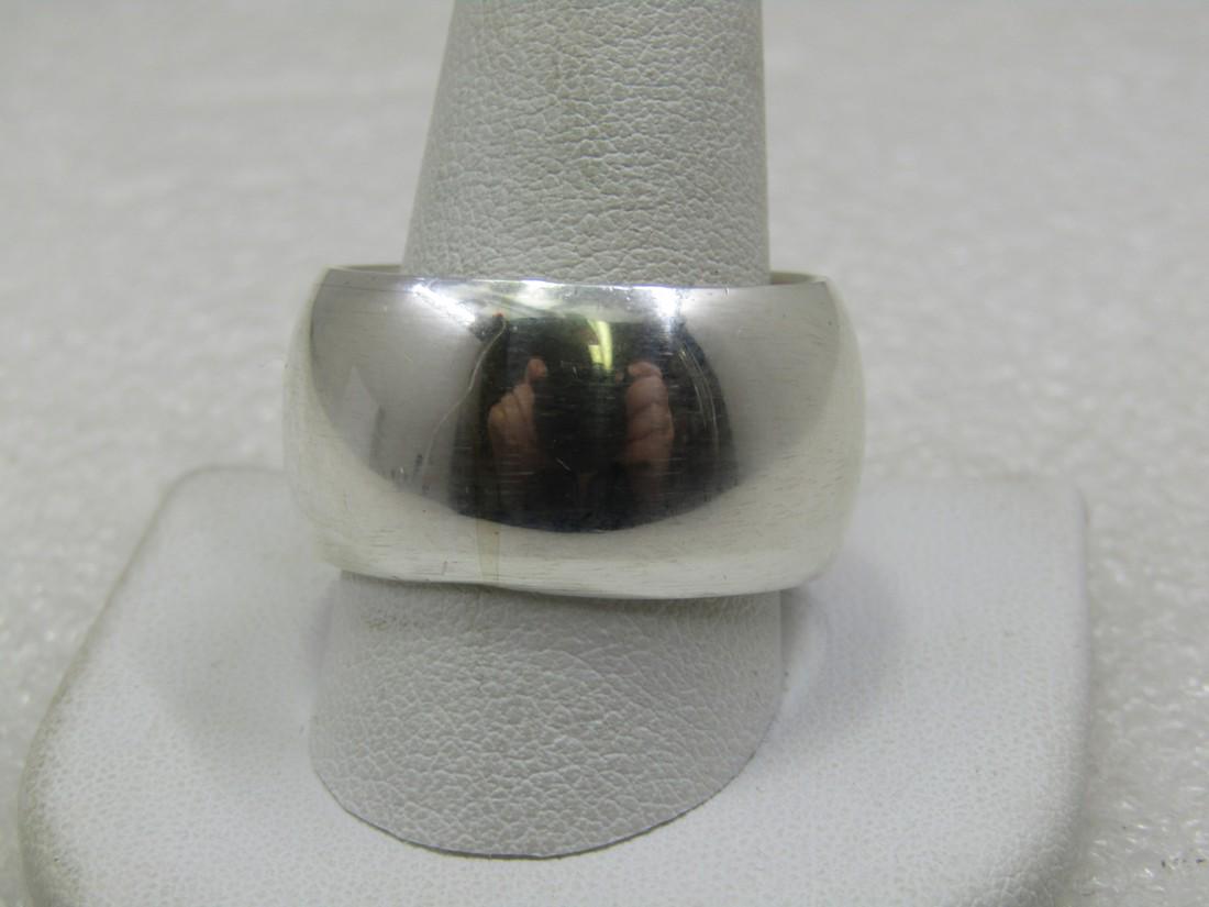 Sterling Men's Ring, Sz. 14, 14mm Wide Heavy Wedding Band (1 of 5)