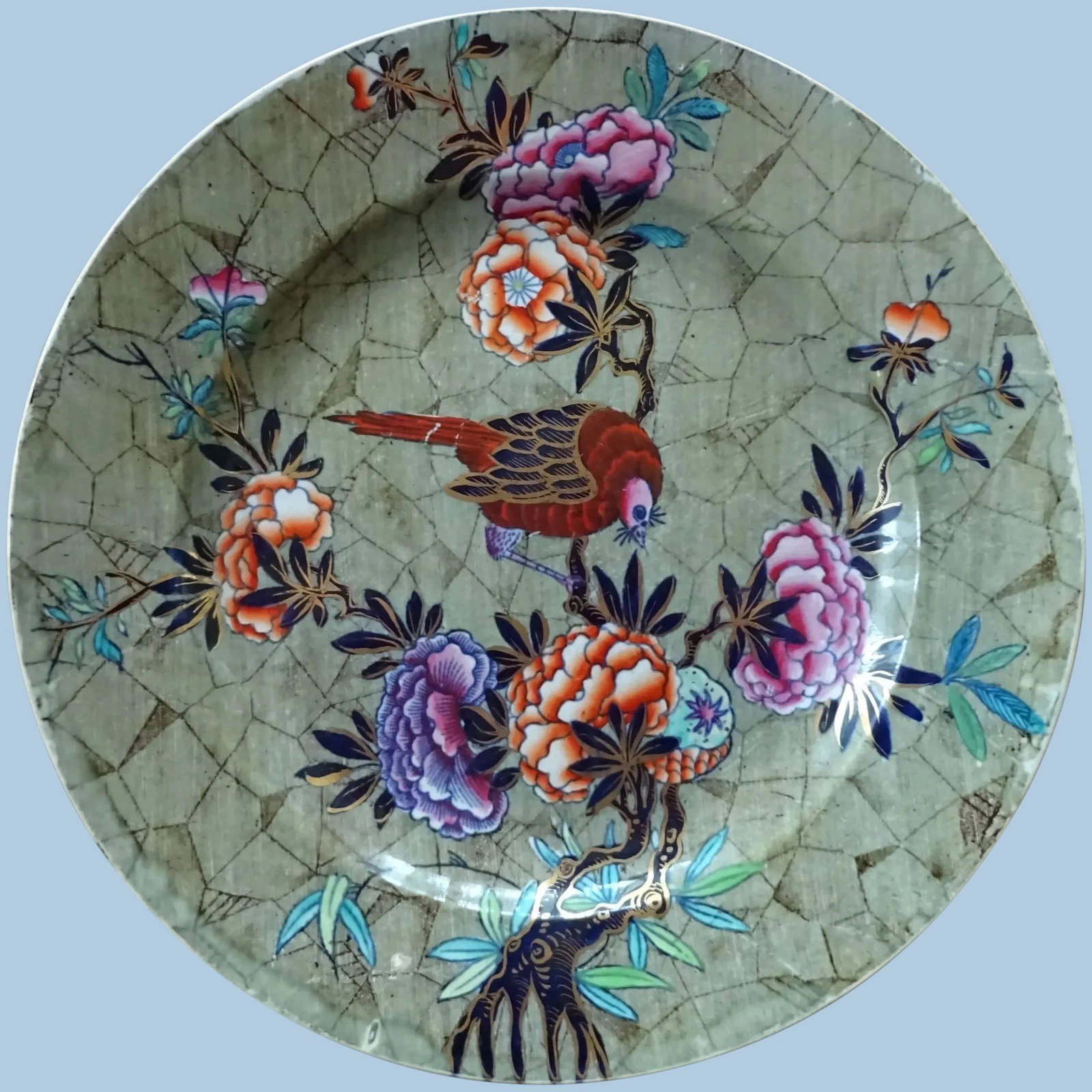 Pre-1833 Spode Plate - Tumbledown Dick Pattern: Title: Pre-1833 Spode Plate - Tumbledown Dick Pattern Description: This is a pre-1833, 1st Period Spode, Bone China Plate in excellent condition.; It is an excellent example of pattern 3716 with was n