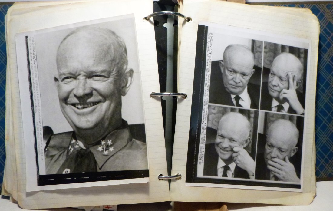President Eisenhower ORIGINAL PRESS PHOTOS: Title: President Eisenhower ORIGINAL PRESS PHOTOS Author: President Dwight Eisenhower Date/Peiod: 1955 Additional Information: 1955. (100) b&w ORIGINAL PRESS & WIRE PHOTOS in ALBUM BINDER from the San