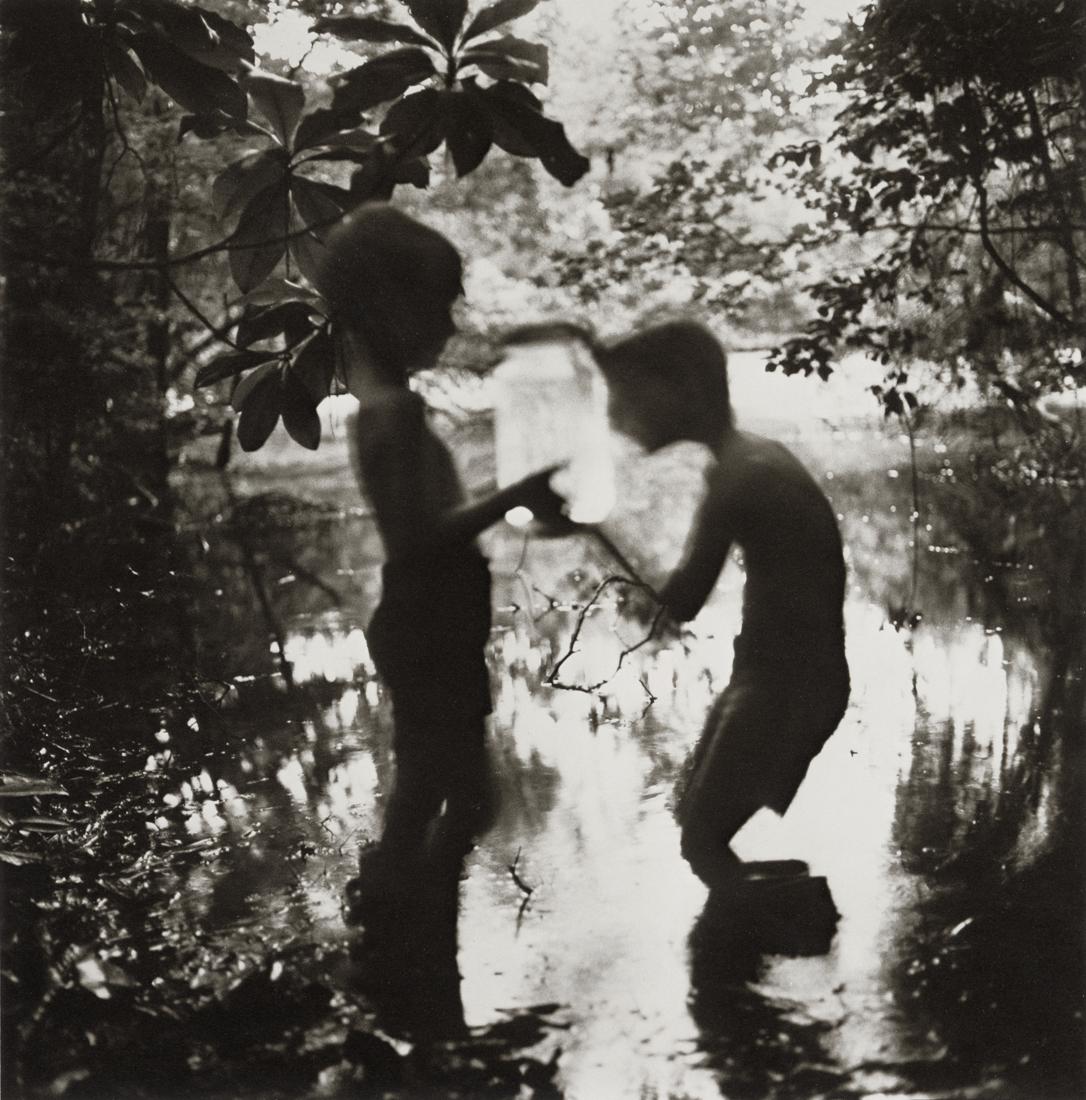 KEITH CARTER - Fireflies, 1992: Artist: Keith Carter Title: Fireflies, 1992 Medium: Photo Litho, 1995, USA Dimensions: 6.55x6.65" Description: Heat Wax Mounted on 8.5x11" Conservation Board Reserve: $45.00 Shipping: Domestic: F
