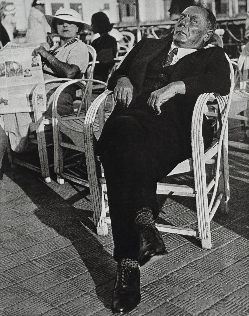 LISETTE MODEL - Promenade Des Anglais, Nice, 1934: Artist: Lisette Model Title: Promenade Des Anglais, Nice, 1934 Medium: Photo Litho, 1999, USA Dimensions: 6.9x8.75" Description: Heat Wax Mounted on 11x14" Conservation Board Artist Bio: Lisette Model