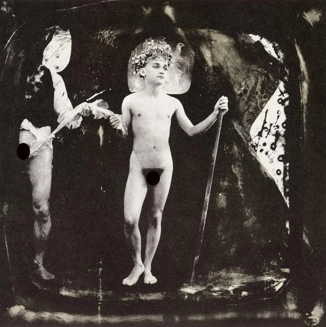 JOEL-PETER WITKIN - Von Gloeden In Asien, NY, 1984: Artist: Joel-Peter Witkin Title: Von Gloeden In Asien, New York, 1984 Medium: Photo Litho, 2000, Italy Dimensions: 8.6x8.65" Description: Heat Wax Mounted on 11x14" Conservation Board Artist Bio: Joel