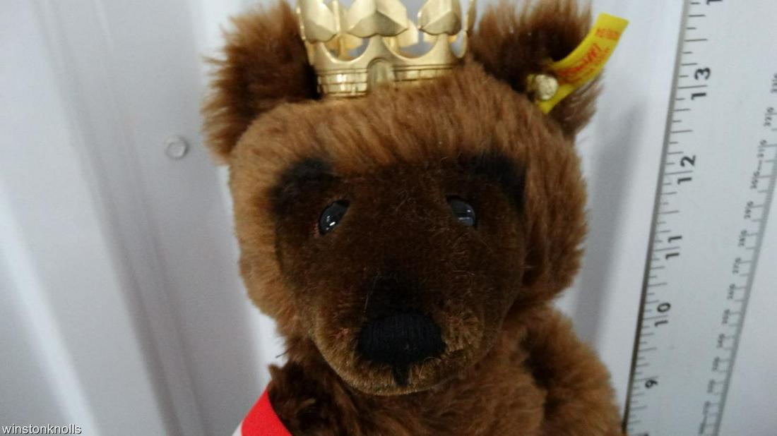 1985 STEIFF 34CM BERLIN BEAR WITH 24K GOLD PLATED CROWN 0251/34 **LOOK** (1 of 6)