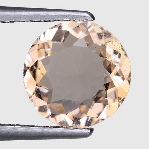 2.65 CTS ROUND NATURAL MORGANITE LIGHT PEACH COLOR GOOD LUSTER GEMS: Title: 2.65 CTS ROUND NATURAL MORGANITE LIGHT PEACH COLOR GOOD LUSTER GEMS Carat Weight: 2.65 Size/Dimensions: 8.9 x 8.9 x 4.4 MM Additional Information: CLARITY VVS Reserve: $30.00 Shipping: Domest