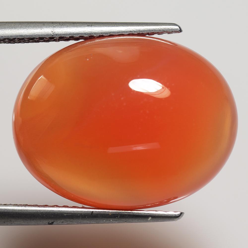 13.40 CTS NATURAL CARNELIAN AGATE OVAL CABOCHON GOOD COLOR LOOSE GEMSTONES: Title: 13.40 CTS NATURAL CARNELIAN AGATE OVAL CABOCHON GOOD COLOR LOOSE GEMSTONES Carat Weight: 13.40 Size/Dimensions: 18.5x14.5x6.7 MM Additional Information: Reserve: $10.00 Shipping: Domestic: F