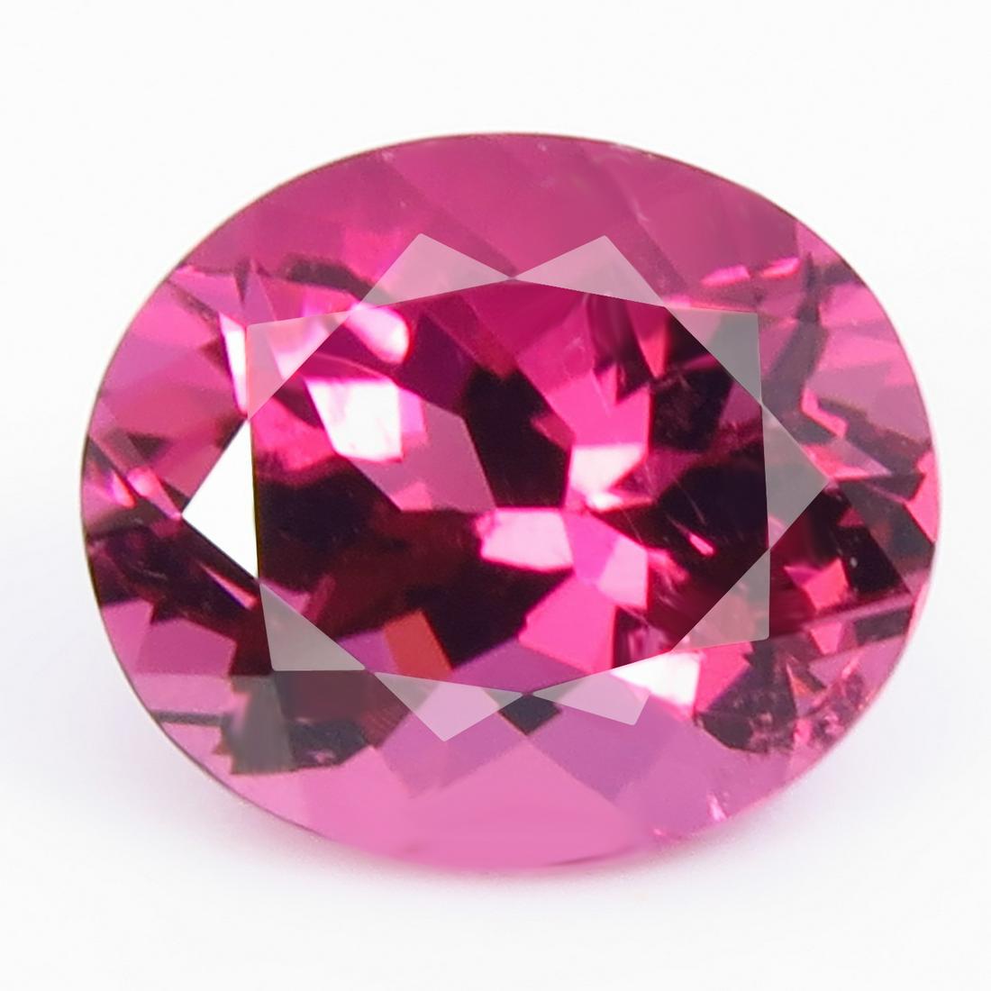 2.32 CTS VVS QUALITY EXTRAORDINARY COLOR OF RUBELITE OVAL SHAPE FIRE LUSTER LOOSE GEMSTONES: Title: 2.32 CTS VVS QUALITY EXTRAORDINARY COLOR OF RUBELITE OVAL SHAPE FIRE LUSTER LOOSE GEMSTONES Carat Weight: 2.32 Size/Dimensions: 8.4 x 7.1 x 6.0 MM Additional Information: CLARITY VVS Reserve: $