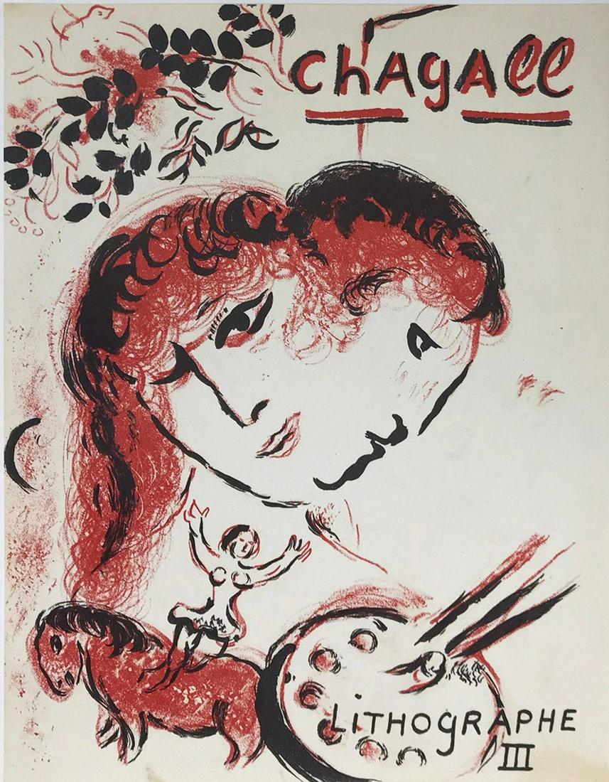 Marc Chagall: 1969 Marc Chagall original Lithograph for Cover vol 3 (1 of 1)