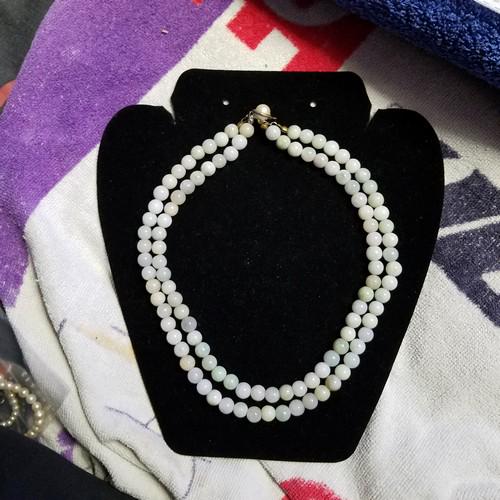 Antique Double Row Burma Jadiete Jade Bead Necklace (1 of 3)