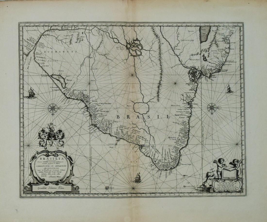 1650 Blaeu Map of Brazil -- Brasilia (1 of 1)