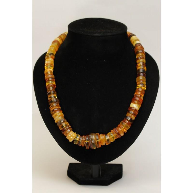 113 g. Natural Baltic amber necklace cognac color vintage (1 of 20)