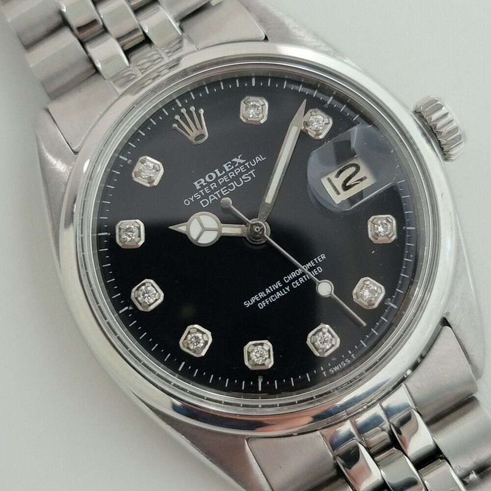 Mens Rolex Oyster Datejust 1600 36mm Automatic Diamond Dial 1960s Swiss RA233: Title: Mens Rolex Oyster Datejust 1600 36mm Automatic Diamond Dial 1960s Swiss RA233 Additional Information: BRAND : Rolex MODEL : Oyster Datejust, Ref.1600 COUNTRY OF MANUFACTURE : Switzerland YEAR O