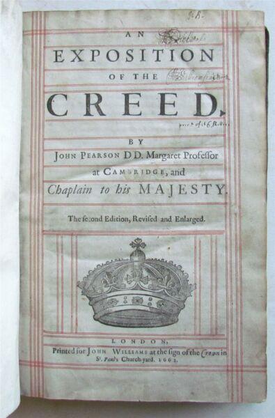 1662 Exposition of the Creed by John Pearson antique in ENGLISH (1 of 12)
