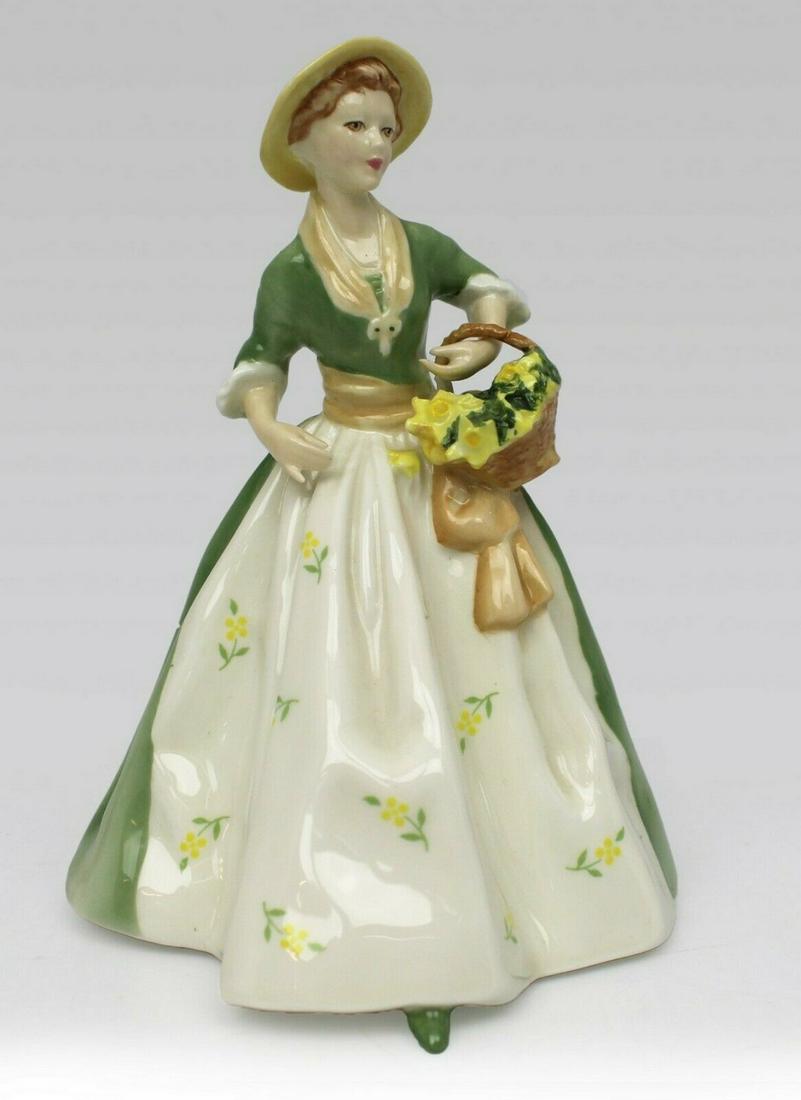 Royal Worcester Figurine Spring Morn: Title: Royal Worcester Figurine Spring Morn Description: Royal Worcester Figurine Spring Morn Late 20th century Royal Worcester "Spring Morn" Modelled by F.G.Doughty Height: 16.5 cm First quality, bla