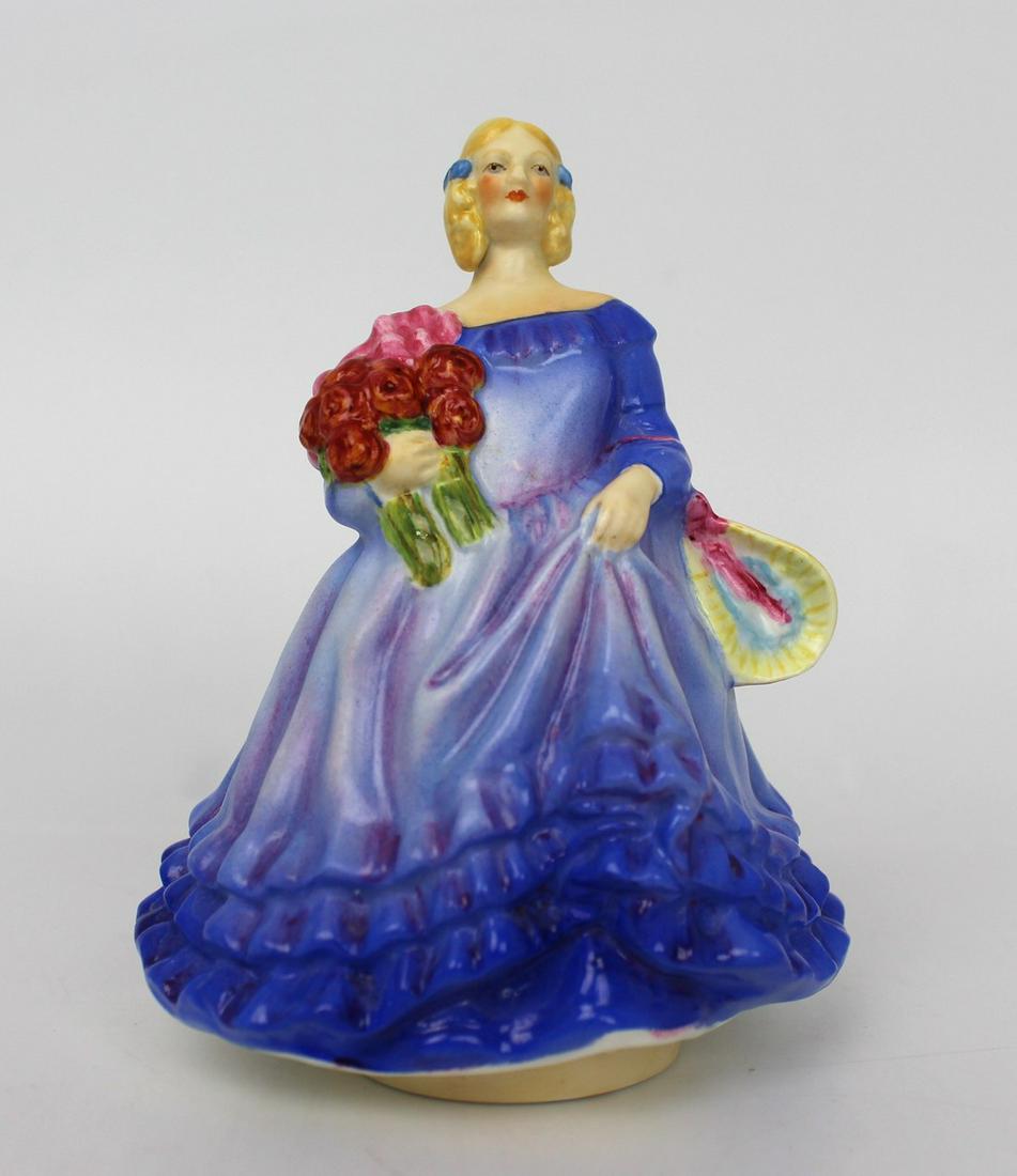 Royal Worcester Figurine June 2906: Title: Royal Worcester Figurine June 2906 Description: Royal Worcester Figurine June 2906. Modelled by S.V.Williams and J.S.Bray. Height: 11cm. Fully black factory backstamp, along with hand painted t