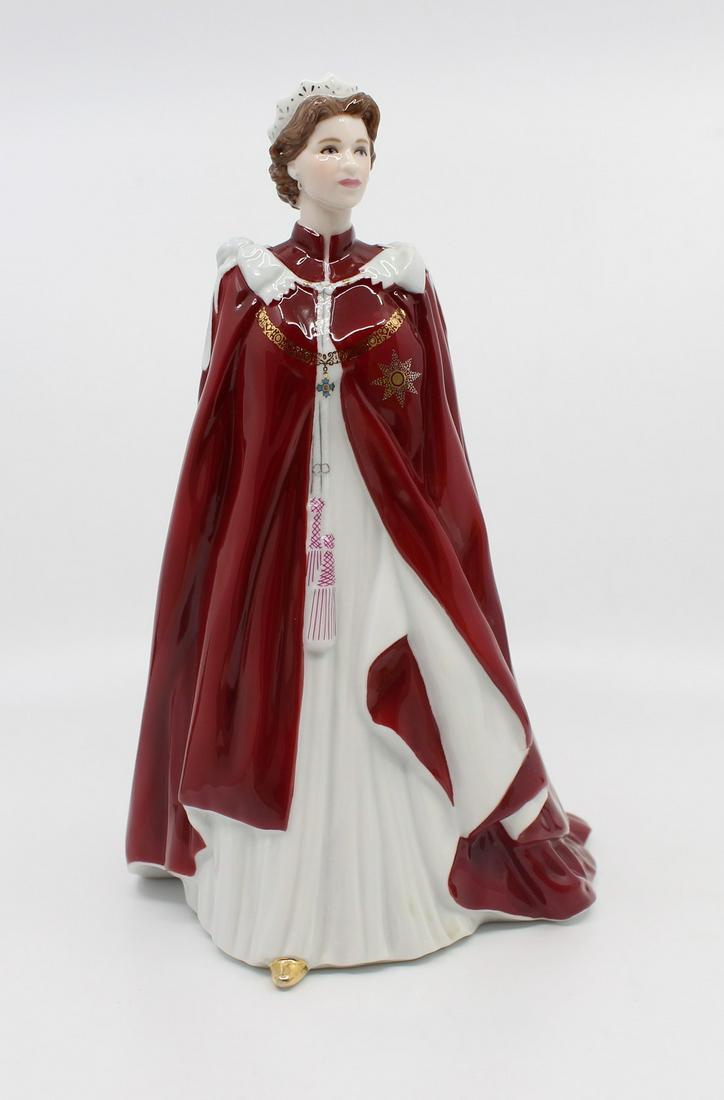 Royal Worcester Figurine Celebration of the Queen's 80th Birthday: Title: Royal Worcester Figurine Celebration of the Queen's 80th Birthday Description: Royal Worcester Figurine Celebration of the Queen's 80th Birthday In celebration of the Queen's 80th birthday 2006