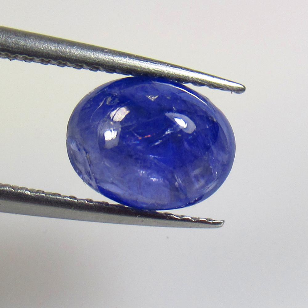 2.10 Ctw Natural Tanzanite Oval Cab: No Reserve! Title: 2.10 Ctw Natural Tanzanite Oval Cab Stone Clarity: SI Gemstones: Tanzanite Size/Dimensions: 2.1 Carat Weights: 8.90 x 7.00 x 4.00 mm Additional Information: Top Quality Luster / Exc