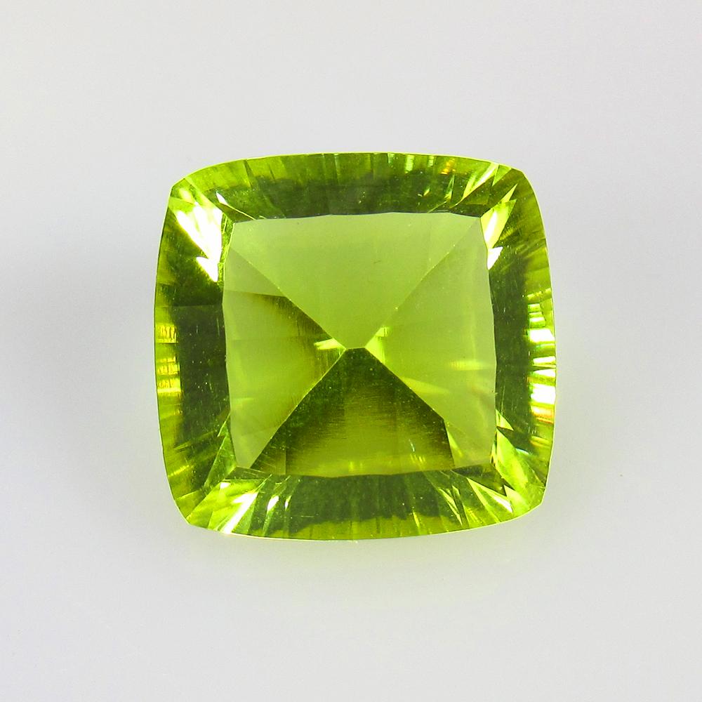 8.43 Ctw Natural Lemon Quartz Cushion Cut: No Reserve! Title: 8.43 Ctw Natural Lemon Quartz Cushion Cut Stone Clarity: VVS Gemstones: Natural Lemon Quartz Size/Dimensions: 8.43 Carat Weights: 12.90 x 12.50 x 8.30 mm Additional Information: Goo