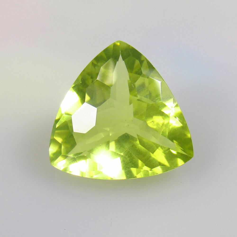 13.41 Ctw Natural Lemon Quartz Trillion Cut: No Reserve! Title: 13.41 Ctw Natural Lemon Quartz Trillion Cut Stone Clarity: Transparent Gemstones: Natural Lemon Quartz Size/Dimensions: 13.41 Carat Weights: 17.10 x 16.90 x 9.80 mm Additional Infor