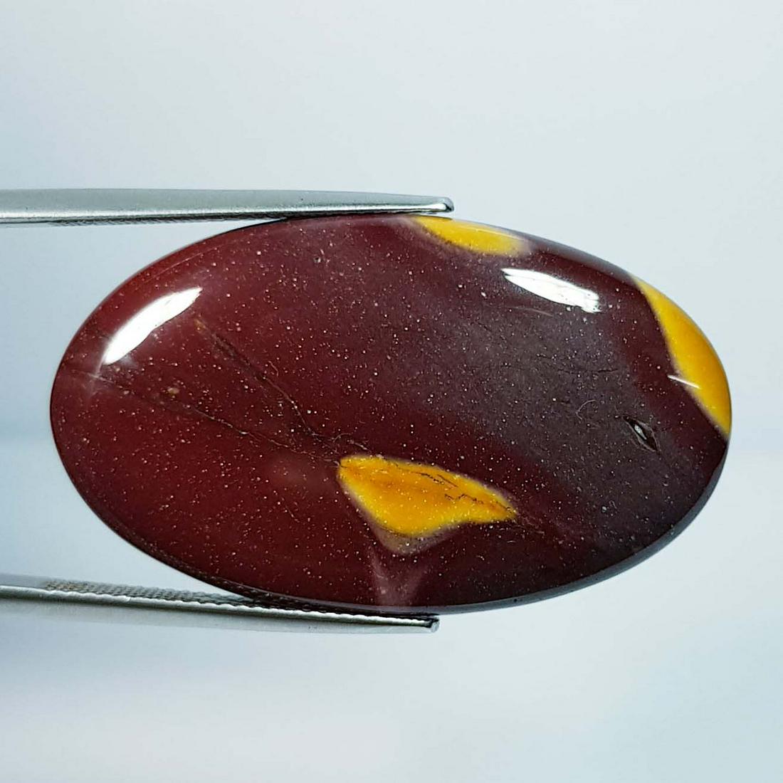 39.29 Ctz Natural American Jasper: No Reserve! Title: 39.29 Ctz Natural American Jasper Color/Clarity: Pinkish Brown / Opaque Gemstones: Jasper Carat Weights: 39.29 Size/Dimensions: 37.30 x 22.15 x 5.50 Additional Information: Oval / A