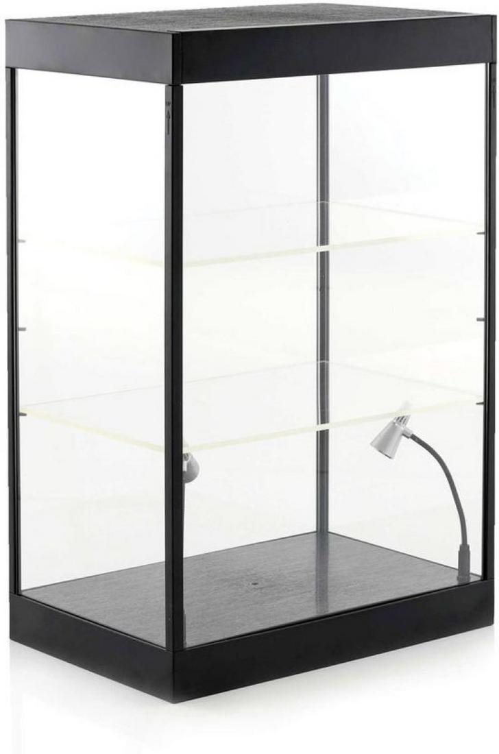 LED showcase with shelves black: Manufacturer: Linkwow Type: Showcase Color: Black Dimensions Inside: 28. 8 x 18. 8 x 42. 8 cm The dimensions outside: 30 x 20 x 43 cm Use For lighting, 1 micro-usb cable (not included) is suitable for
