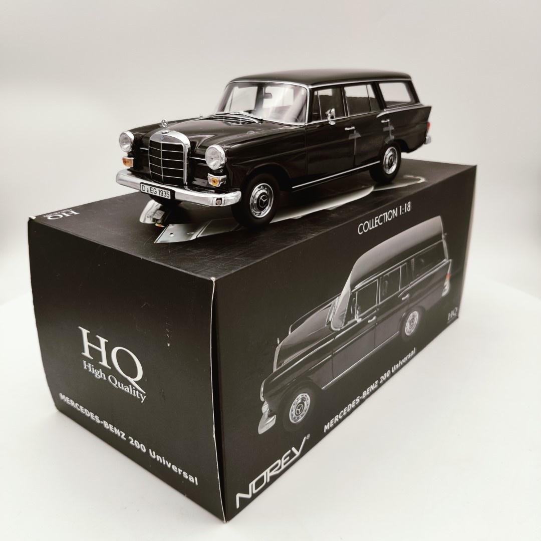 Norev Mercedes-Benz 200 1968 Universal Black 1:18: Manufacturer: Norev Brand: Mercedes-Benz Type: 200 Universal 1968 Color: Black Scale: 1:18 Type Model: DICEL (can be opened with this model) Condition: New Specifications; Article number: 183573
