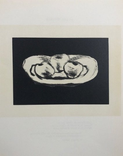 Braque Lithograph p71, Pommes sur fond noir 1963 (1 of 1)