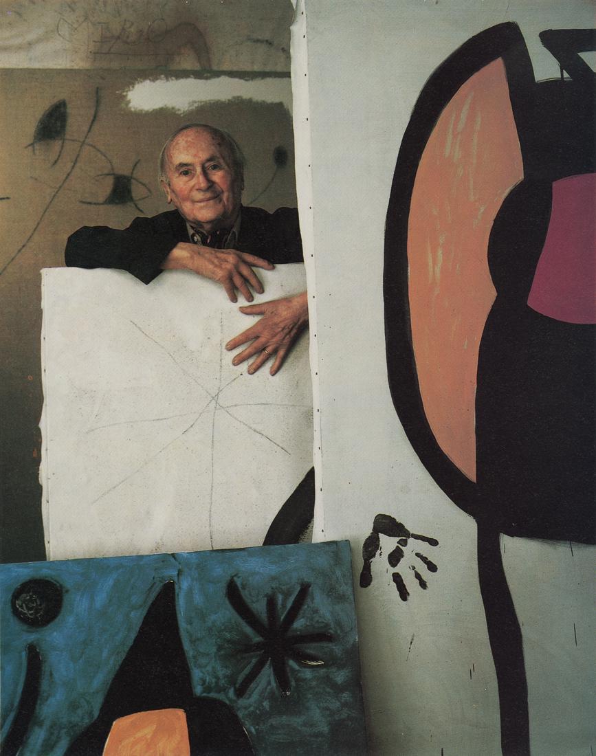 ARNOLD NEWMAN - Joan Miro, Palma, Mallorca, 1979: Artist: Arnold Newman Title: Joan Miro, Palma, Mallorca, 1979 Medium: Photo Litho, 1987, USA Dimensions: 6.75x8.6" Description:Heat Wax Mounted on 11x14" Conservation Board Artist Bio: Arnold Abner Ne