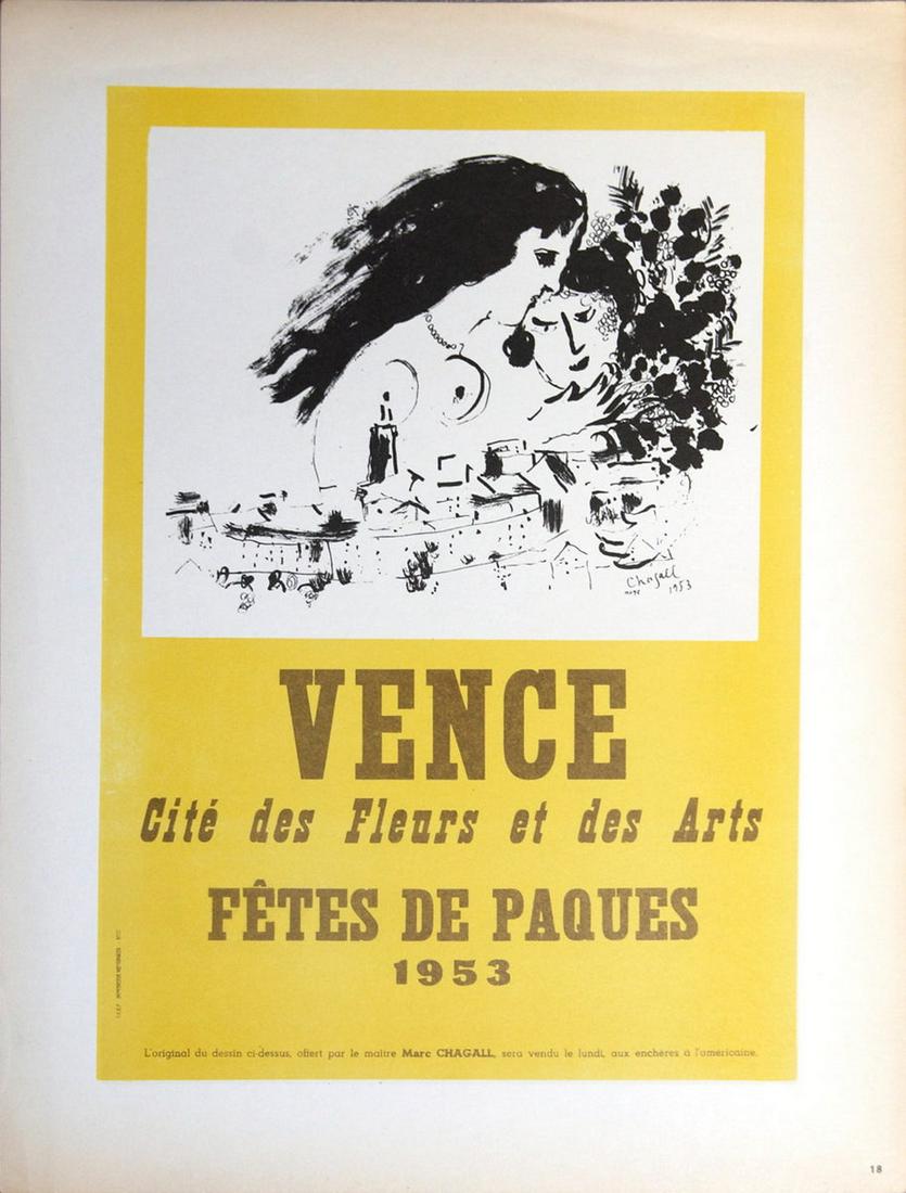 Marc Chagall - Vence Fetes de Paques - 1959 Lithograph 12.5" x 9.25" (1 of 1)