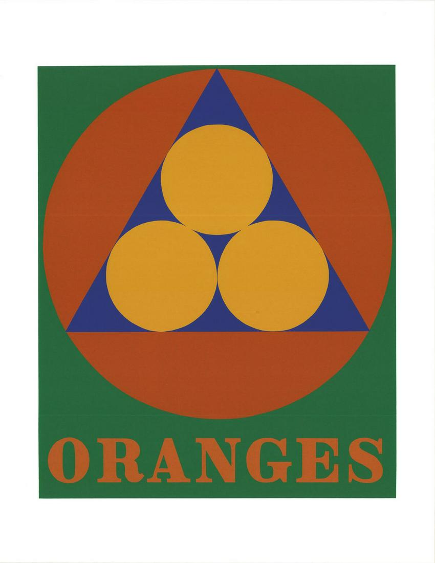 Robert Indiana - Oranges - 1997 Serigraph 22" x 17" (1 of 1)