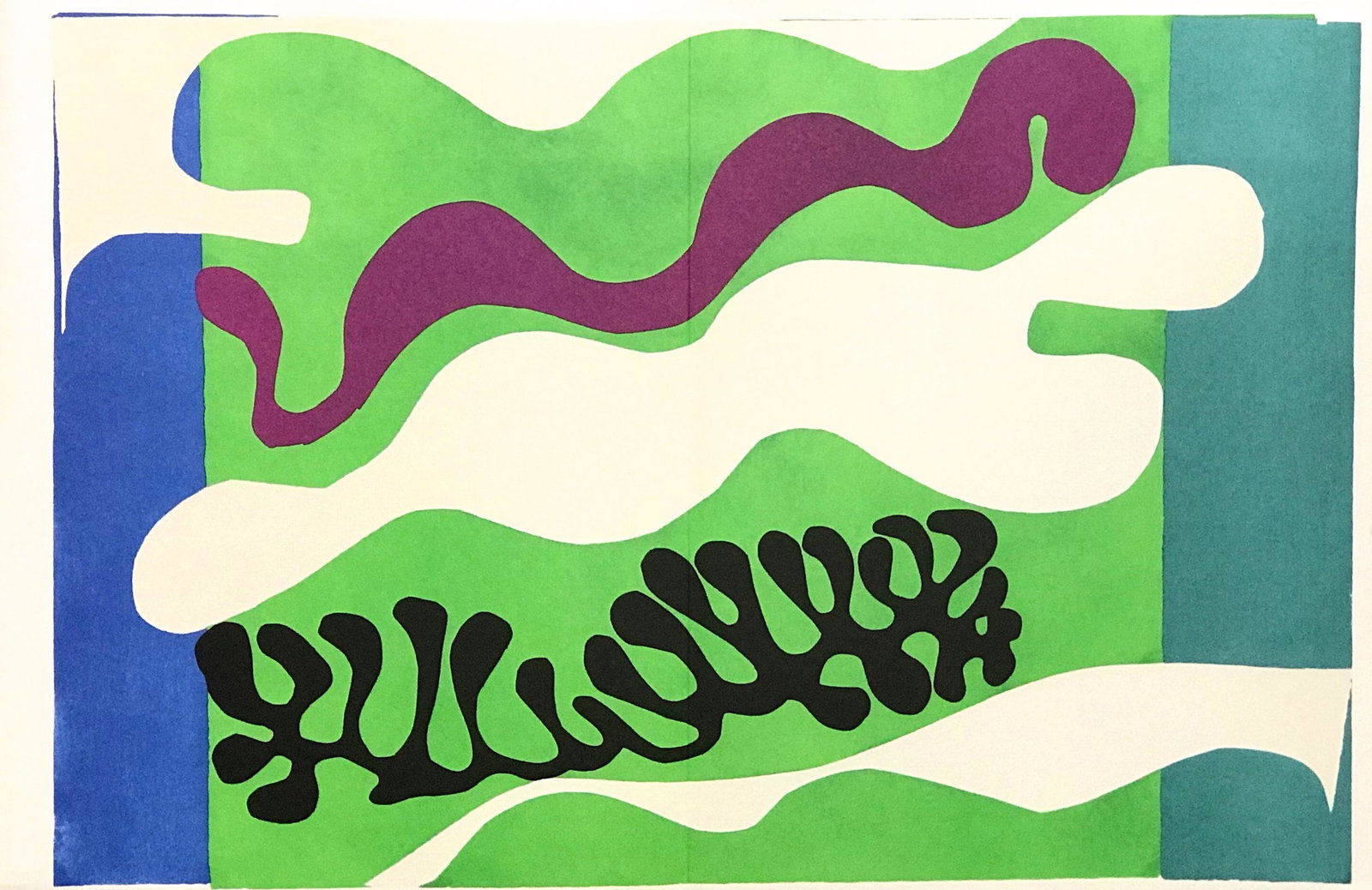 Henri Matisse "Lagoon" from Jazz: This lithograph (after the 1947 pochoir) is from the 1983 edition, published in New York by The Museum of Modern Art. The original 1947 edition of Matisse "Jazz" is now so rare it is virtually unobtai