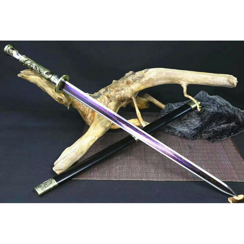 Exclusive pattern handmade damascus steel sword glaive: Total length – 1000 mm. Blade length – 700 mm. Blade – damascus steel Handle – alloy Ebony sheath included Blade hardness – 58-60 HRС Blade Butt Thickness – 4