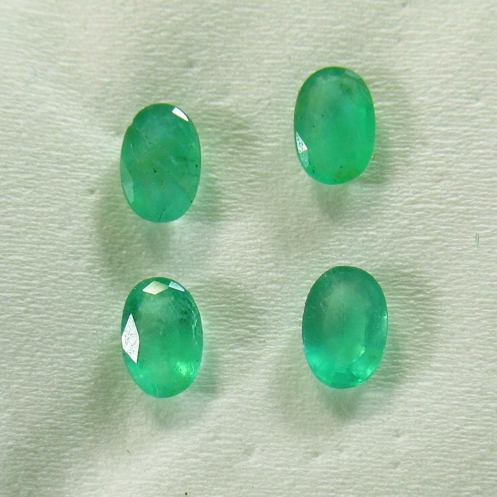 1.60 Ctw Natural 4 Zambian Emerald Oval Set (1 of 3)