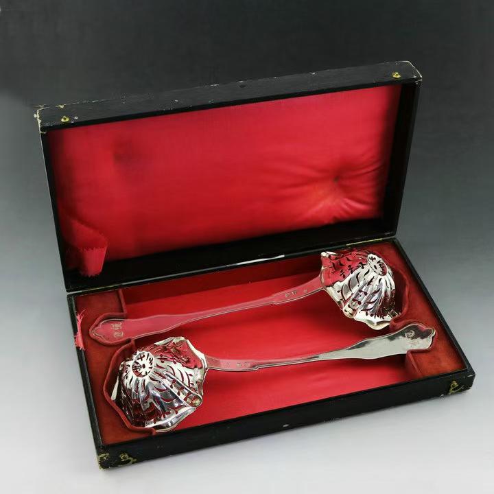 Pair of 19th Century French Sterling Silver Colanders (1 of 9)
