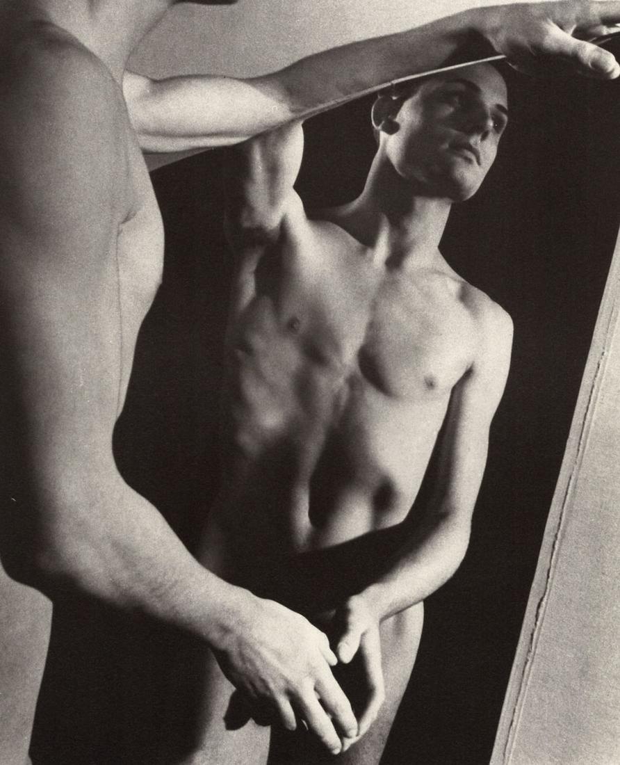 HERBERT LIST - Male Nude ca 1935: Artist: HERBERT LIST Print Title: Male Nude ca 1935 Printing Date: 1980’s Medium: Photo-lithograph Printed in: Germany Image Size: approx. 8,5 x 6.25” Herbert List(1903 – 1975) was a