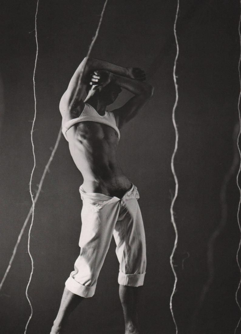 GEORGE PLATT LYNES - Male Nude, 1952: Artist: GEORGE PLATT LYNES Print Title: Male Nude, 1952 Medium: Duotone Photoengraving Printing Date: 1990’s in Germany Image Size: 8.5 X 6.5” George Platt Lynes (1907-1955).was an America