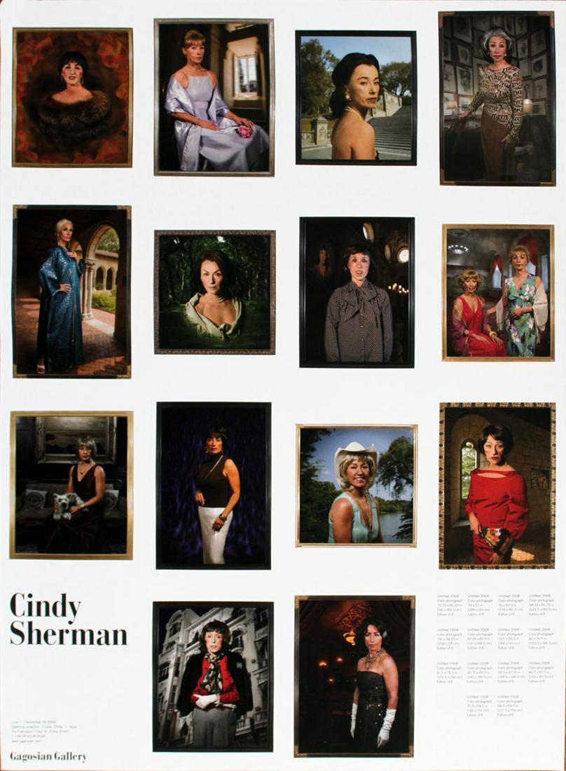 Cindy Sherman - 14 Portraits - 2009 Offset Lithograph 30" x 22": 14 Portraits by Cindy Sherman, 2009 Unsigned Offset Lithograph. Paper size is 30 x 22 inches, with an image size of 5 x 6 inches. The Offset Lithograph is from an edition size of limited and is not fr