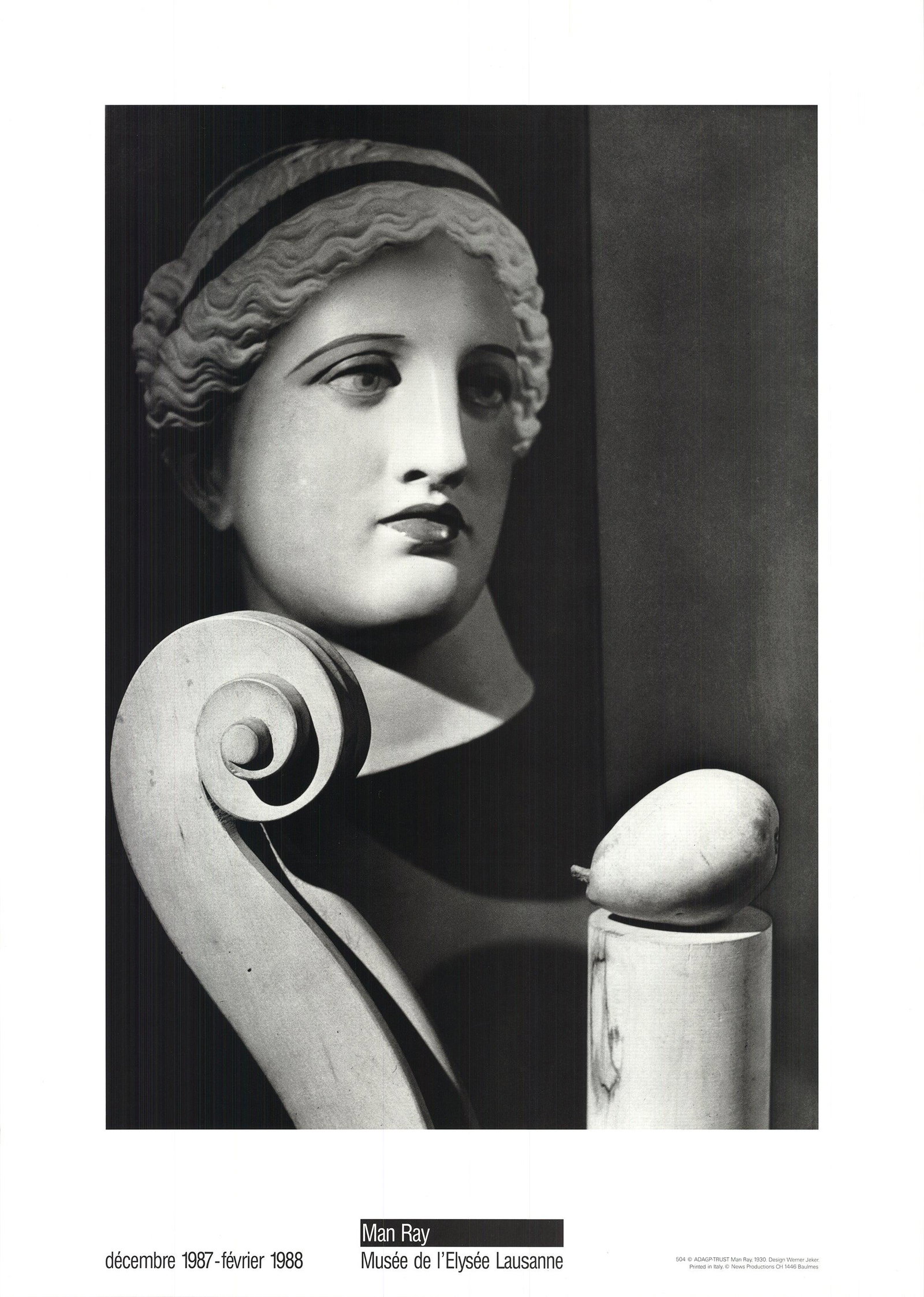 Man Ray - Classical Composition - 1987 Offset Lithograph 27.75" x 19.75": Classical Composition by Man Ray, 1987 Unsigned Offset Lithograph. Paper size is 27.75 x 19.75 inches, with an image size of 21.75 x 15.25 inches. The Offset Lithograph is from an unknown edition size