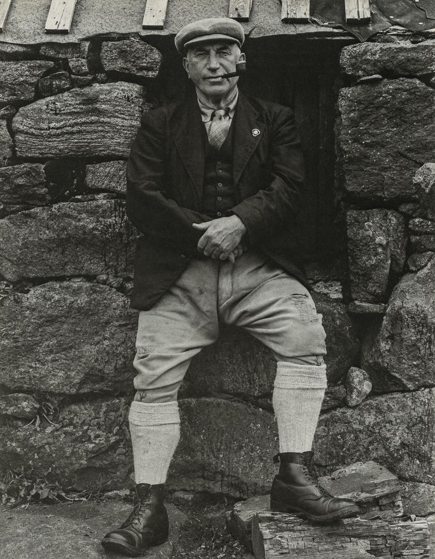 PAUL STRAND - Archie MacDonald, Hebrides, 1954: Artist: Paul Strand Title: Archie MacDonald, South Uist, Hebrides, 1954 Medium: Photo Litho, 1976, USA Dimensions: 7.75x9.75" Description: Heat Wax Mounted on 11x14" Conservation Board Artist Bio: Pau