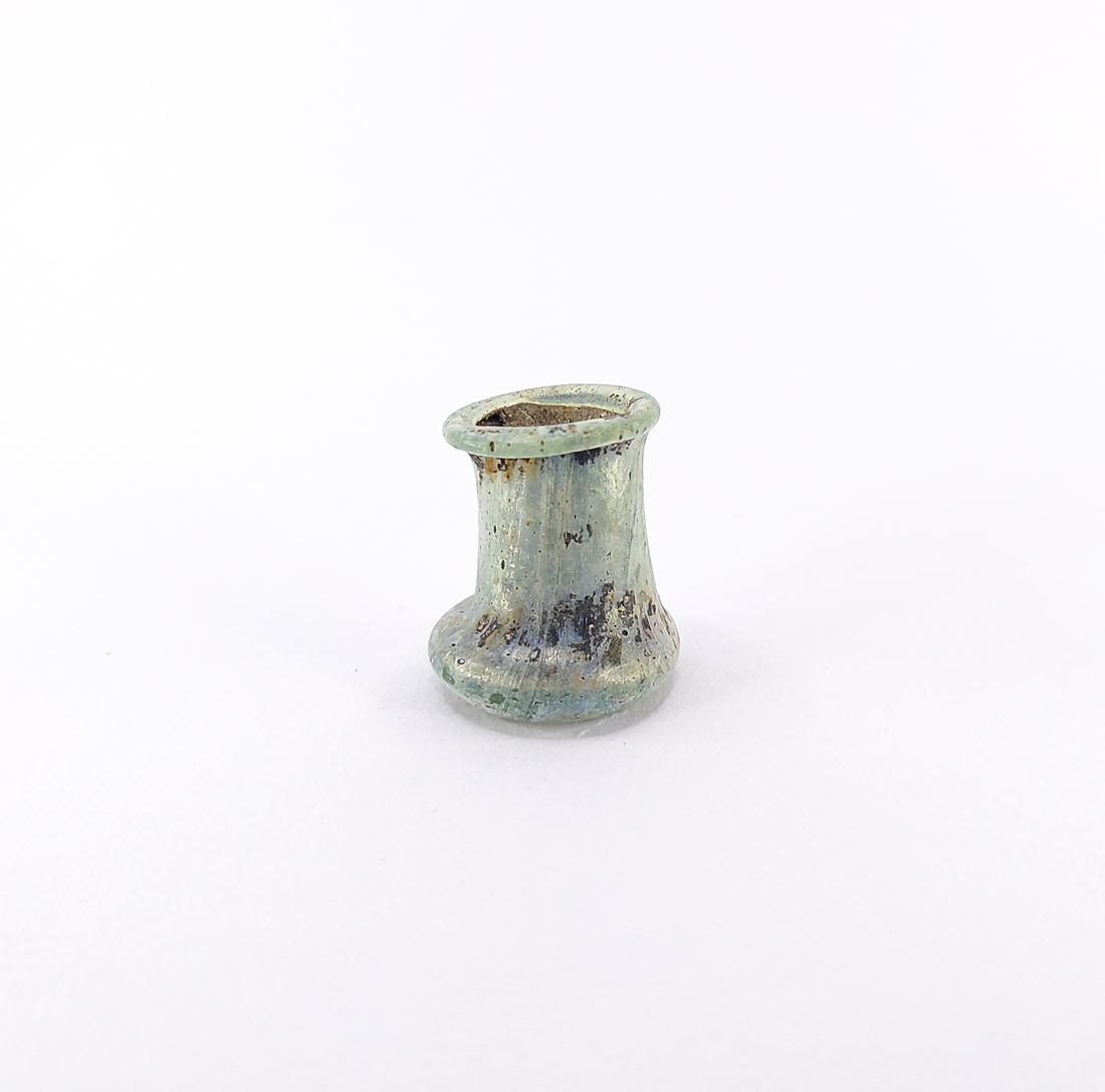 Ancient Roman Pale Blue Marble Ink Pot (1 of 5)